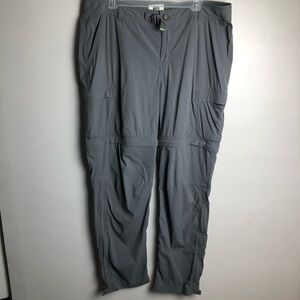 Rei Outdoor Convertible pants shorts women's size 16 nylon gray grey hiking